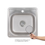 Кухонна мийка Brinex 4848 0,6 мм Satin (BRIN4848SAT0651257)