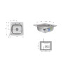 Кухонна мийка Brinex 4848 0,6 мм Micro Decor (BRIN4848MDEC0651258)