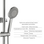 Акційний набір Lidz Nexus: Змішувач для раковини низький Nickel (k35) + Душова система універсальна Nickel (k35) на три споживачі (з виливом)