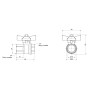 Кран кульовий Thermo Alliance Base 1/2" ВР для води (метелик) SD602W15