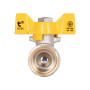 Кран кульовий Thermo Alliance Base 1/2" ВР для газу (метелик) SD602G15