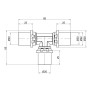 Трійник прес Icma 20х20х20 №406