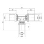Трійник прес Icma 20х16х20 №406
