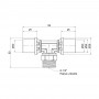 Трійник прес Icma 20х1/2"х20 ЗР №407