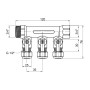 Колектор Thermo Alliance Standart 3/4" 3 виходи SD231W3
