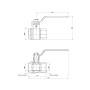 Кран кульовий Thermo Alliance Base 3" ВР для води (важіль) SD600W76
