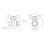 Кран кульовий SD Forte 1" ВР для води (метелик) SF602W25