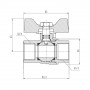 Кран кульовий SD Forte 3/4" ВР для газа (метелик) SF602G20