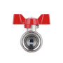 Кран кульовий SD Forte 1" ВЗ для води (метелик) SF607W25