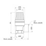 Запобіжний клапан Thermo Alliance Standart 1/2" ВР 3 бар SD2443