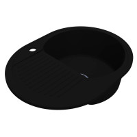 Кухонна мийка YUTA BLACK з 1 отв. під змішувач