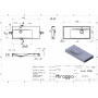 Умивальник VIOLA 1000 L MIRASTONE BLACK