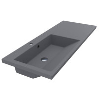 Умивальник POLLY 1250 L MIRASTONE STONE GRAY